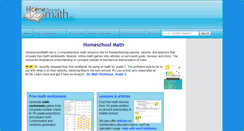 Desktop Screenshot of homeschoolmath.net