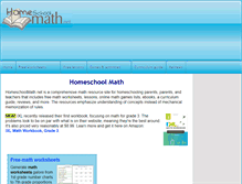 Tablet Screenshot of homeschoolmath.net